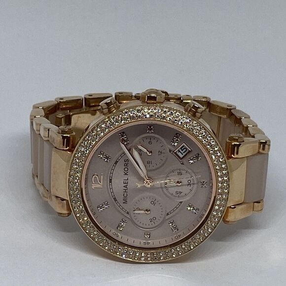 Michael Kors Parker MK5896 Womens Stainless Steel Analog Dial Quartz Watch WO303 - Picture 7 of 12